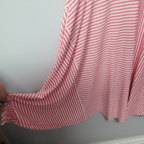 Lularoe‎ Dress Sleeveless Striped Pink Womens 3XL Long Summer Plus Size Pockets - Picture 4 of 7
